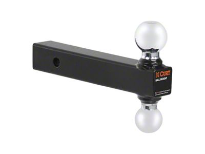 2-Inch Receiver Hitch Multi-Ball Mount with 2 and 2-5/16-Inch Chrome Balls (Universal; Some Adaptation May Be Required)