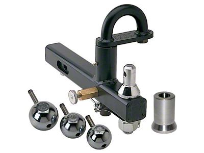 2-Inch Receiver Hitch Pintle Hook with Interchangeable Hitch Balls (Universal; Some Adaptation May Be Required)