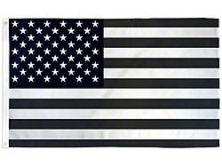 3-Foot x 5-Foot USA Flag; Black and White