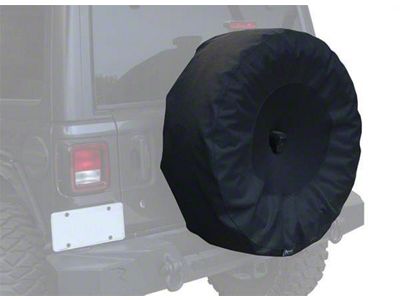 30 to 32-Inch Spare Tire Cover; Black (21-24 Bronco)