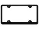 4-Hole Wide Body License Plate Frame; Black Powder-Coated Stainless (Universal; Some Adaptation May Be Required)