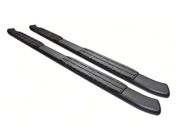 4-Inch Oval 4X Series Side Step Bars; Textured Matte Black (21-24 Bronco 2-Door)