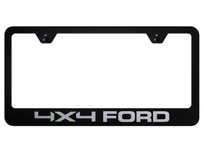 4x4 Ford Laser Etched License Plate Frame (Universal; Some Adaptation May Be Required)
