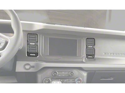 A/C Vent Accent Trim; Forged Carbon Fiber (21-24 Bronco)