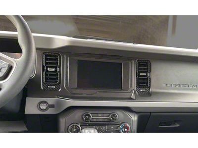 A/C Vent Accent Trim; Raw Carbon Fiber (21-24 Bronco)