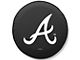 Atlanta Braves Spare Tire Cover with Camera Port; Black (21-24 Bronco)