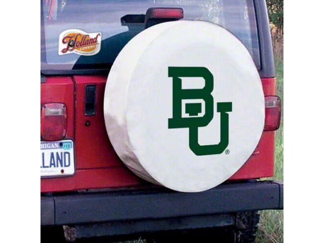 Baylor University Spare Tire Cover with Camera Port; White (21-24 Bronco)