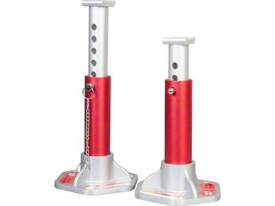 Big Red Aluminum Jack Stands; 3-Ton Capacity