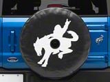 Bigfoot Riding a Bronco Spare Tire Cover with Camera Cutout; Black (21-24 Bronco)