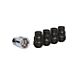 Black Acorn Wheel Locks; M12x1.5; Set of 4 (21-24 Bronco, Excluding Raptor)