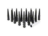 Black Spike Lug Nut Kit; 14mm x 1.5; Set of 24 (22-24 Bronco Raptor)