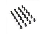 Black XL Acorn Lug Nut Kit; 14mm x 1.5; Set of 24 (22-24 Bronco Raptor)