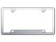 Blank Cut-Out 4-Hole License Plate Frame; Brushed (Universal; Some Adaptation May Be Required)