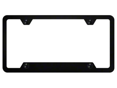 Blank Cut-Out 4-Hole License Plate Frame (Universal; Some Adaptation May Be Required)