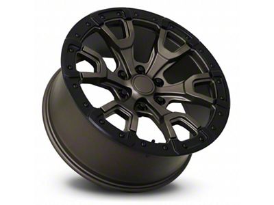 Bronco Replica Satin Black with Gray Ring 6-Lug Wheel; 17x9; 18mm Offset (21-24 Bronco, Excluding Raptor)