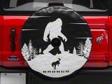 Bronco Sasquatch Spare Tire Cover with Camera Cutout; Black (21-24 Bronco)