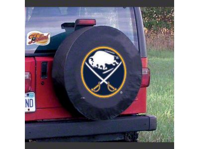 Buffalo Sabres Spare Tire Cover with Camera Port; Black (21-24 Bronco)