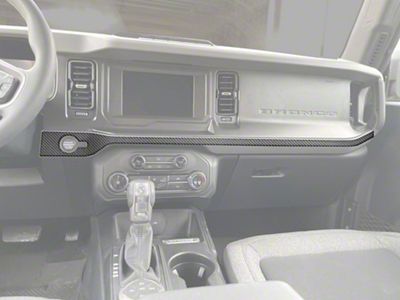 Center Dash Accent Trim; Reflective Black Shadow (21-24 Bronco)