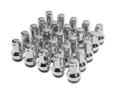 Chrome OEM Style Lug Nut Kit; 14mm x 1.5; Set of 24 (22-24 Bronco Raptor)