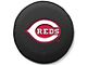 Cincinnati Reds Spare Tire Cover with Camera Port; Black (21-24 Bronco)