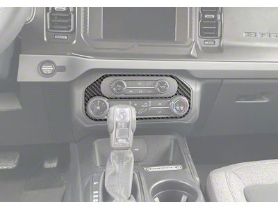 Climate Control Accent Trim; Forged Carbon Fiber (21-25 Bronco)