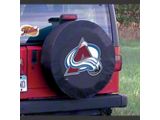 Colorado Avalanche Spare Tire Cover with Camera Port; Black (21-24 Bronco)