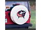 Columbus Blue Jackets Spare Tire Cover with Camera Port; White (21-24 Bronco)