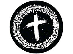 Crown of Thorns Spare Tire Cover with Camera Cutout; Black (21-24 Bronco)