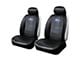 Deluxe Sideless Seat Cover with Ford Logo; Black (Universal; Some Adaptation May Be Required)