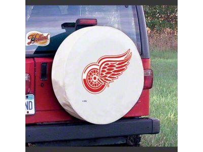 Detroit Red Wings Spare Tire Cover with Camera Port; White (21-24 Bronco)