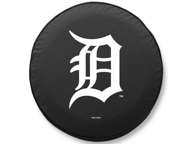 Detroit Tigers Spare Tire Cover with Camera Port; Black (21-24 Bronco)