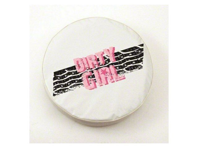 Dirty Girl Treads Spare Tire Cover with Camera Port; White (21-24 Bronco)