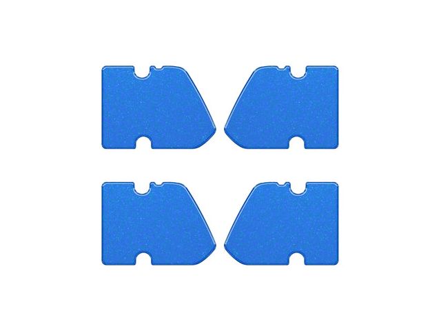 Door Latch Inserts; Velocity Blue (21-24 Bronco 4-Door)