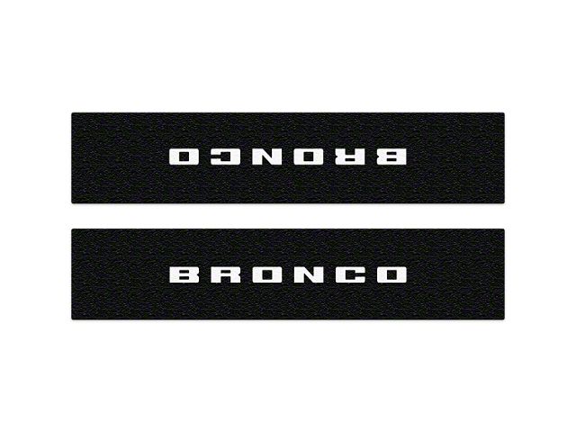 Door Sill Protection Overlays with Bronco Logo; White (21-24 Bronco 2-Door)
