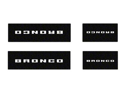 Door Sill Protection Overlays with Bronco Logo; White (21-24 Bronco 4-Door)