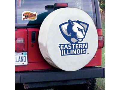 Eastern Illinois University Spare Tire Cover with Camera Port; White (21-24 Bronco)