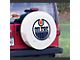 Edmonton Oilers Spare Tire Cover with Camera Port; White (21-24 Bronco)