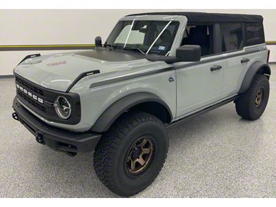 First High Version 1 Side Stripes; Matte Black (21-25 Bronco 2-Door)