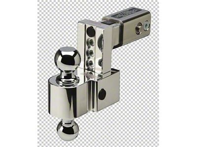 FLASH ALBM Series 2.50-Inch Receiver Hitch Adjustable Ball Mount with 2-Inch and 2-5/16-Inch Stainless Ball; 4-Inch Drop (Universal; Some Adaptation May Be Required)