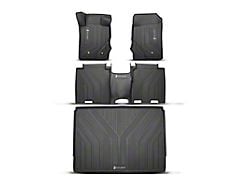 Front and Rear Floor Liners; Black (21-25 Bronco 4-Door)