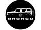 Ford Bronco Silhouette Spare Tire Cover with Camera Cutout; Black (21-24 Bronco)