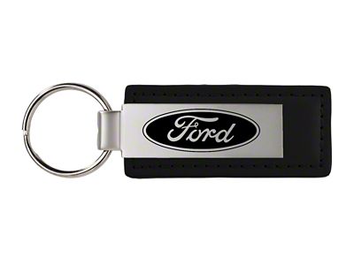 Ford Leather Key Fob; Black