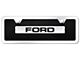 Ford Mini License Plate; Chrome on Black Acrylic (Universal; Some Adaptation May Be Required)