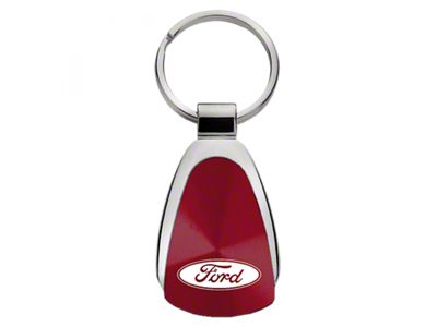 Ford Teardrop Key Fob; Burgundy