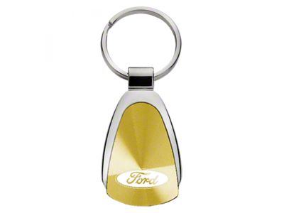 Ford Teardrop Key Fob; Gold