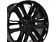 FR76 Black 6-Lug Wheel; 22x9; 44mm Offset (22-24 Bronco Raptor)