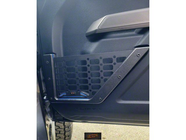 Orange Boxx Fabrication Front Door MOLLE Nets; Iron Grey with Shadow Black Color Ring (21-24 Bronco)