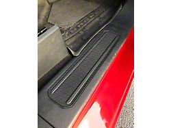 Front Door Sill Overlays; Domed Carbon Fiber (21-24 Bronco)