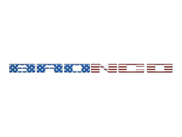Front Grille Letter Overlays; American Flag (21-24 Bronco, Excluding Raptor)