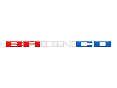 Front Grille Letter Overlays; Red/White/Blue Combo (21-24 Bronco, Excluding Raptor)
